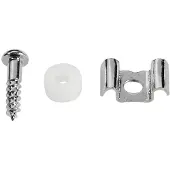 Boston SH-2-N Snarenhouder met Nylon Spacer en Schroef - Nikkelafwerking