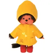 Bandai - Monchhichi - Monchhichi Pluche Gewaxt Geel - Iconisch apenpluche uit de jaren 80 - Zacht pluche 20 cm voor kinderen en volwassenen - Speelgoed Kind 2 jaar en + - SE22117