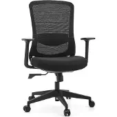 Hjh OFFICE Bureaustoel / draaistoel SEDITO Zitting stof / rugleuning netstof zwart / zwart