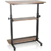 Hjh OFFICE WORKSTATION II | 80x50 - Bureaus Zwart / Walnoot