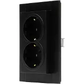 Kopp Inbouwstopcontact Athenis 1-polig Randaarde Zwart Ip20