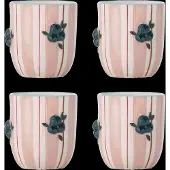 Bloomingville Carry kopjes roze set van 4 stuks