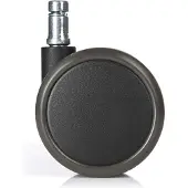 Hjh OFFICE 5x ROLO FREE 10mm/65mm Harde bodem - Bureaustoelwielen Zwart