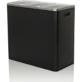 Hjh OFFICE Afvalverzamelaar / afvalscheidingssysteem Clean 9 - 54L (3x18L) staal zwart