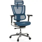 Hjh OFFICE Bureaustoel / Directiestoel ERGOHUMAN SLIM GEN2 Netstof blauw
