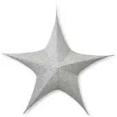 Décoris Kerstster | | Ø 135 cm (5-punts, Binnen, Zilver)