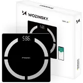 Wozinsky WIWL-30, Elektronische personenweegschaal, 180 kg, 100 g, Zwart, kg, lb, Rechthoekig