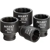Hazet Set aandrijfassen, scharnierassen, steekassen 900SZ/4 - 1/2 inch (12,5 mm) vierkant hol - Buitentwaalfkant tractieprofiel - 4-delig - 24 – 36
