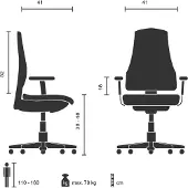 Hjh OFFICE KID GAME AL - Kinder bureaustoel Zwart / Wit