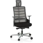 Hjh OFFICE Luxe bureaustoel SKARIF Netstof / Stof zwart