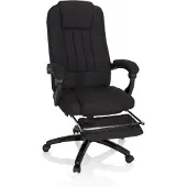MyBuero Directiestoel RELAX CL190 met uitklapbare voetenbank stof zwart -