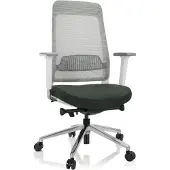 Hjh OFFICE Bureaustoel CHIARO T2 WHITE netstof / stof donkergroen / grijs