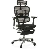 Hjh OFFICE Bureaustoel / Directiestoel ERGOHUMAN PLUS LEGPRO GEN2 Netstof zwart