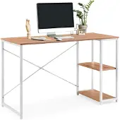 Hjh LIVING Computertafel / bureau Easy Up2 incl. plank wit/eiken