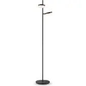 Maytoni Fad LED staande lamp, vloerlamp, 2x 12W, dimbaar, zwart, mat, warm wit licht