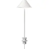 Louis Poulsen Design Bureaulamp Keglen, dimbaar, wit / opaal, Woon-/ Eetkamer, Aluminium, Design, tafellamp