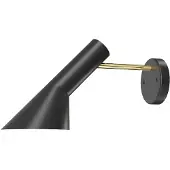 Louis Poulsen AJ wandlamp vaste installatie zonder schakelaar Brass-black