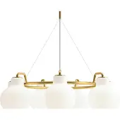 Louis Poulsen Vl Ring Crown 7 Kroonluchter Messing - Hanglampen Opaalglas White - 5741094396