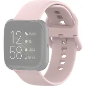 Mobigear Dotted Siliconen Bandje voor Fitbit Versa - Roze