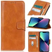 Mobigear Classy Bookcase voor Apple iPhone 14 - Bruin