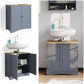 Vicco Bianco Wastafelonderkast – 60 x 60 cm Grijs