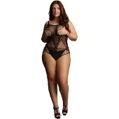 Le Désir - Kanten zwarte Teddy - Plus Size