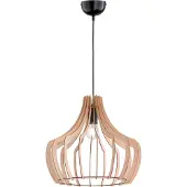 TRIO REALITY WOOD - Hanglamp - Houtkleur - E27 - Binnenverlichting