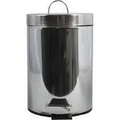MSV kleine pedaalemmer - rvs - zilver - 5L - 20 x 27 cm - Badkamer/toilet - Pedaalemmers