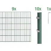 Alberts Dubbelstaafmat hekwerk Basisset Hoogte: 80 - 160 cm, totale lengte: 4 - 30 m, voor plaatsing in beton (set)