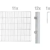 Alberts Dubbelstaafmat hekwerk Basisset Hoogte: 80 - 160 cm, totale lengte: 4 - 30 m, voor plaatsing in beton (set)