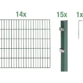 Alberts Dubbelstaafmat hekwerk Basisset Hoogte: 80 - 160 cm, totale lengte: 4 - 30 m, voor plaatsing in beton (set)