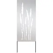 vidaXL Tuin Privacy Scherm Bloemen Zilver 50 x 140 cm Roestvrij staal
