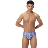 Speedo Allover Digital 8cm Swimming Brief Blauw UK 30 Man