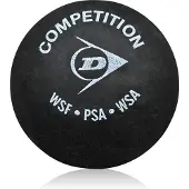 Dunlop Competition - 1 Gele Stip - 3 Squash Ballen - Zwart