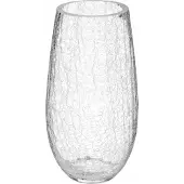 Atmosphera Bloemenvaas Frosted - bewerkt krakelee glas - D14 x H27 cm - taps - boeketvaas - 3 liter - Moderne stijl