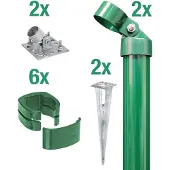 Alberts Hoekpaal Fix-Clip Pro voor gaasdraadhoogte 81 cm, om vast te schroeven (set)
