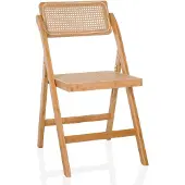 Hjh LIVING Vouwstoel / Eetkamerstoel TUDELA BAMBOO Bamboe / Rotan bruin