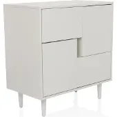 Hjh LIVING Dressoir/ladekast LYKKJA 76x39,5x76 cm 2 lades 2 deuren wit