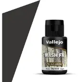 Vallejo Hobbyverf - 76518 Model Wash - Zwart - 35ml Verf flesje - 35 ml