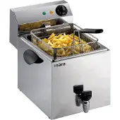 Saro Friteuse met aftap 1 x 8 Liter met 2 jaar garantie