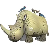 Carletto Deutschland 3D Puzzel - Neushoorn - Wilde Dieren - Duurzaam - Verzamel Ze Allemaal - 6 Jaar