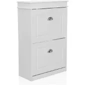 Hjh LIVING Schoenenkast / schoenenrek ESTHA 2 53x24x82 cm 2 schoenenklappen wit