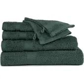 Tiseco HOME STUDIO - Badlaken RIVA - SET/3 - 100% katoen - 450 g/m² - 100% katoen - superzacht en zeer absorberend - 70x140 cm - Donkergroen