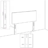 vidaXL LED Hoofdbord met LED-stripverlichting Crème 144 cm Stof