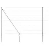 vidaXL Gelast Draadhek met Spikes 50 x 1,6 m Gegalvaniseerd staal Mesh