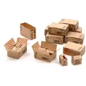 Tamiya Modelbouwpakket - 12689 10-in-1 Cartons WWII Accessoires set - 1:35 - Modelbouw
