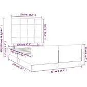 vidaXL Bedframe zonder matras 120x190 cm fluweel donkergroen