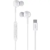 Rixus - USB C - Bedrade Oordopjes Met Microfoon - Wit - Voor Samsung, Oppo, Iphone Type C modellen, Laptops en Macbooks