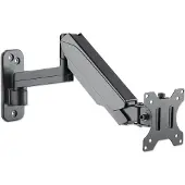 Manhattan MH LCD Wall Mount GasSpring Arm, For One Monitors, 2 Hinges, Up to 32, Silver, Box