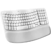 Logitech Wave Keys toetsenbord met zachte polssteun, draadloos, Bluetooth LE, QWERTY-indeling, beige (PAN)